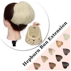 NWT Bleach Blonde Audrey Hepburn Faux Bun